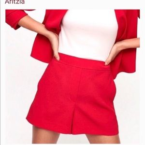 Aritzia Bavarian red shorts